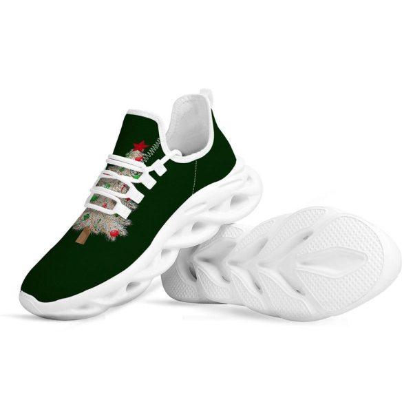 Christmas Shoes, Christmas Running Shoes, Christmas Decorated Tree Print White Max Soul Shoes, Christmas Shoes 2023
