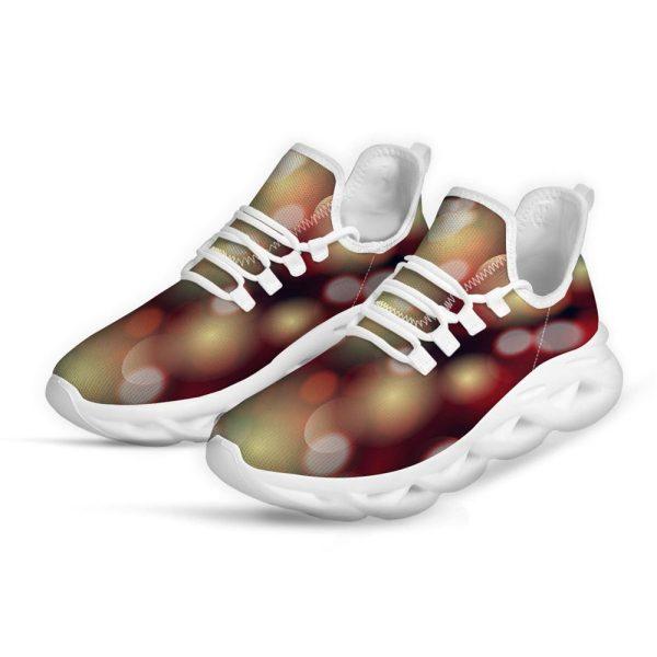 Christmas Shoes, Christmas Running Shoes, Christmas Defocused Lights Print White Max Soul Shoes, Christmas Shoes 2023