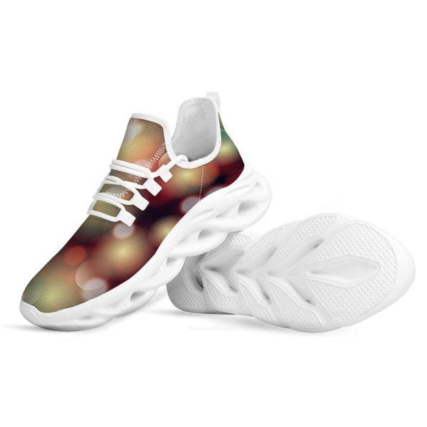 Christmas Shoes, Christmas Running Shoes, Christmas Defocused Lights Print White Max Soul Shoes, Christmas Shoes 2023