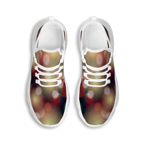 Christmas Shoes, Christmas Running Shoes, Christmas Defocused Lights Print White Max Soul Shoes, Christmas Shoes 2023