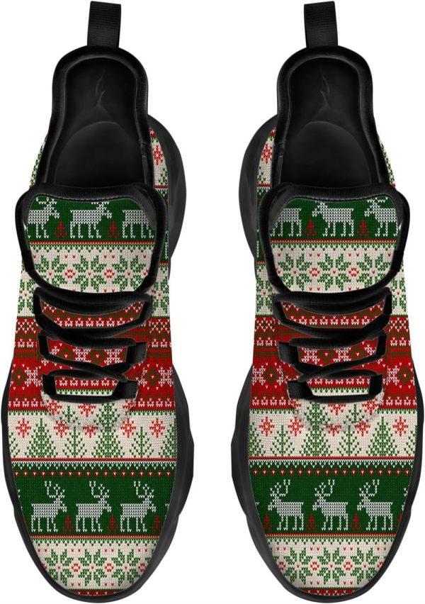 Christmas Shoes, Christmas Running Shoes, Christmas Reindeer Pattern Max Soul Shoes, Christmas Shoes 2023