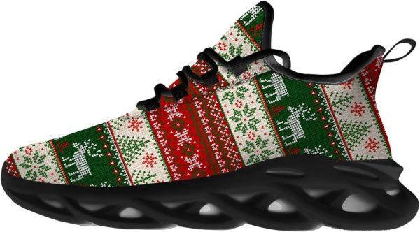 Christmas Shoes, Christmas Running Shoes, Christmas Reindeer Pattern Max Soul Shoes, Christmas Shoes 2023