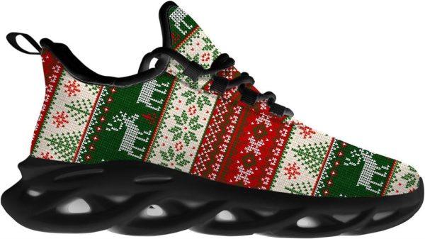 Christmas Shoes, Christmas Running Shoes, Christmas Reindeer Pattern Max Soul Shoes, Christmas Shoes 2023