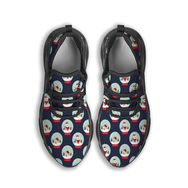 Christmas Shoes, Christmas Running Shoes, Christmas Snow Globe Print Pattern Black Max Soul Shoes, Christmas Shoes 2023