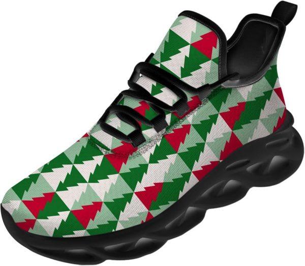 Christmas Shoes, Christmas Running Shoes, Christmas Tree Pattern Max Soul Shoes, Christmas Shoes 2023