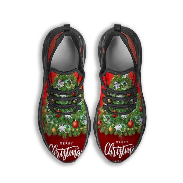 Christmas Shoes, Christmas Running Shoes, Christmas Tree Print Black Max Soul Shoes, Christmas Shoes 2023