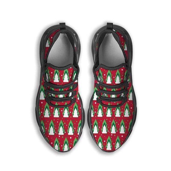 Christmas Shoes, Christmas Running Shoes, Dots Merry Christmas Print Pattern Black Max Soul Shoes, Christmas Shoes 2023