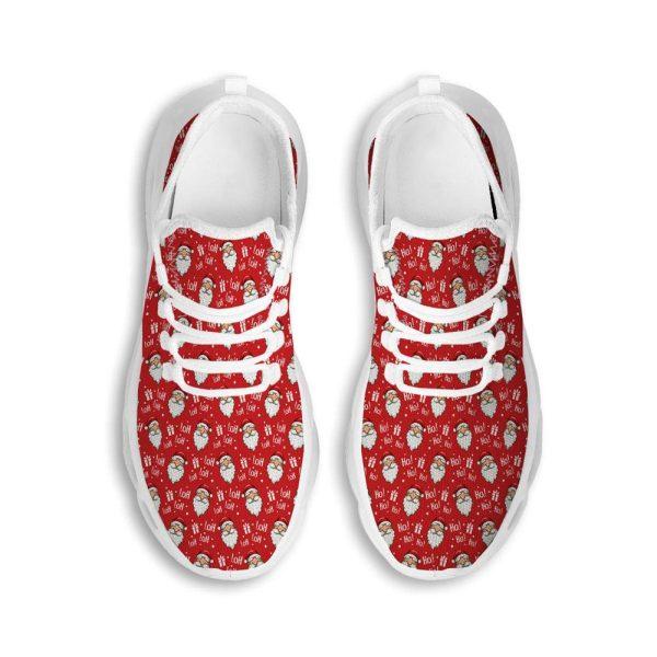 Christmas Shoes, Christmas Running Shoes, Emoji Christmas Print Pattern White Max Soul Shoes, Christmas Shoes 2023