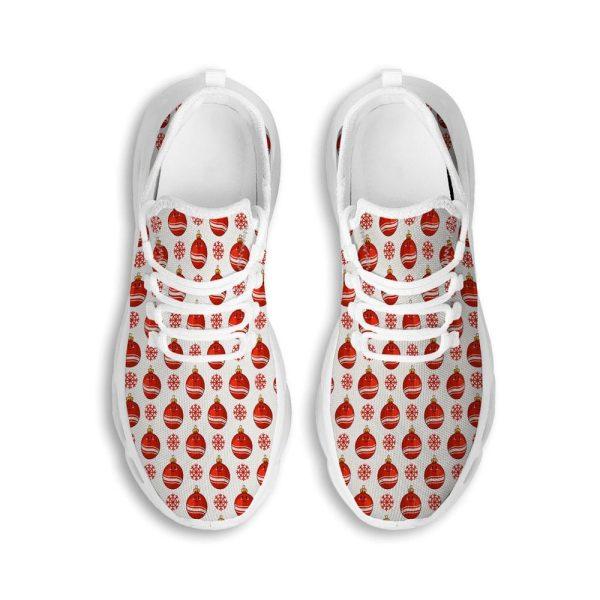 Christmas Shoes, Christmas Running Shoes, Emoji Cute Christmas Print Pattern White Max Soul Shoes, Christmas Shoes 2023