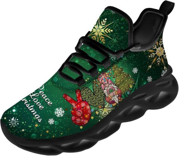 Christmas Shoes, Christmas Running Shoes, Gnome Peace Love Christmas Max Soul Shoes, Christmas Shoes 2023