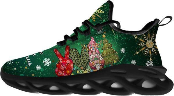 Christmas Shoes, Christmas Running Shoes, Gnome Peace Love Christmas Max Soul Shoes, Christmas Shoes 2023