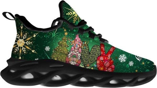 Christmas Shoes, Christmas Running Shoes, Gnome Peace Love Christmas Max Soul Shoes, Christmas Shoes 2023