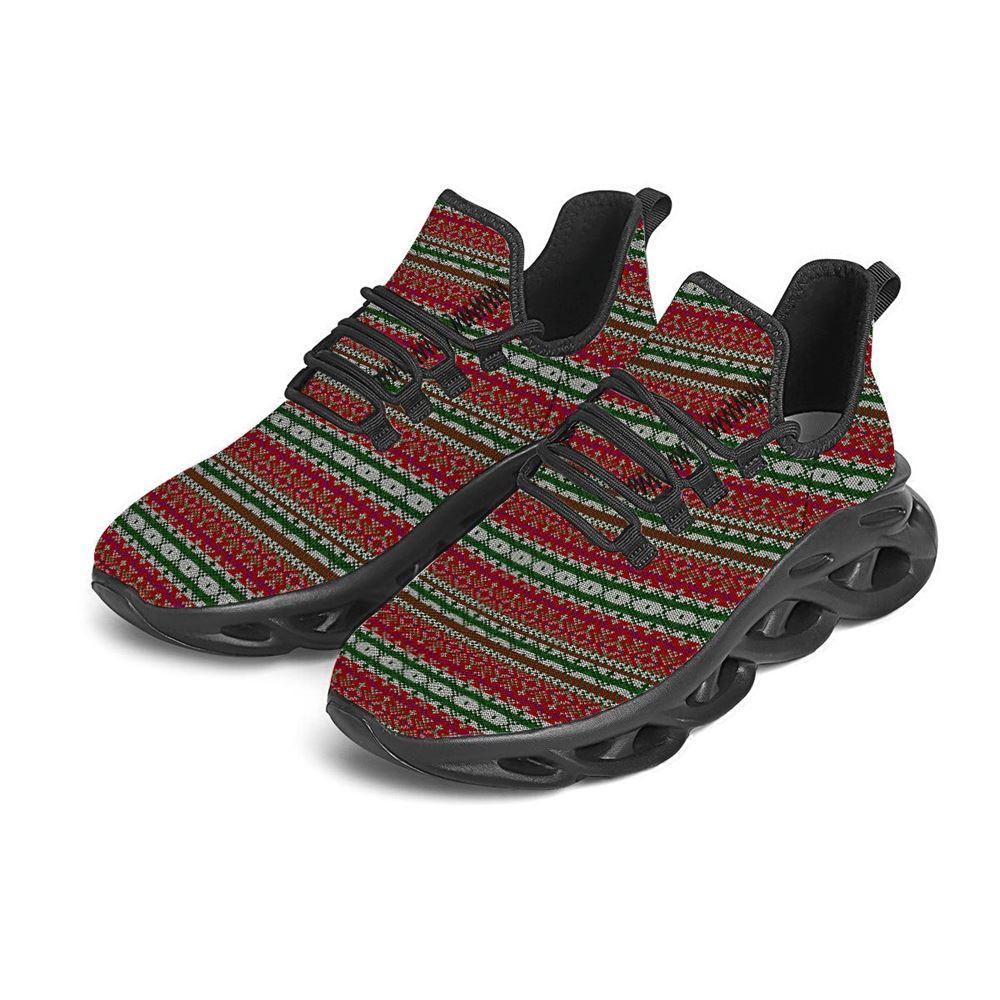 Christmas Shoes, Christmas Running Shoes, Holiday Knitted Christmas Print Pattern Black Max Soul Shoes, Christmas Shoes 2023 Christmas Shoes, Christmas Running Shoes, Holiday Knitted Christmas Print Pattern Black Max Soul Shoes, Christmas Shoes 2023
