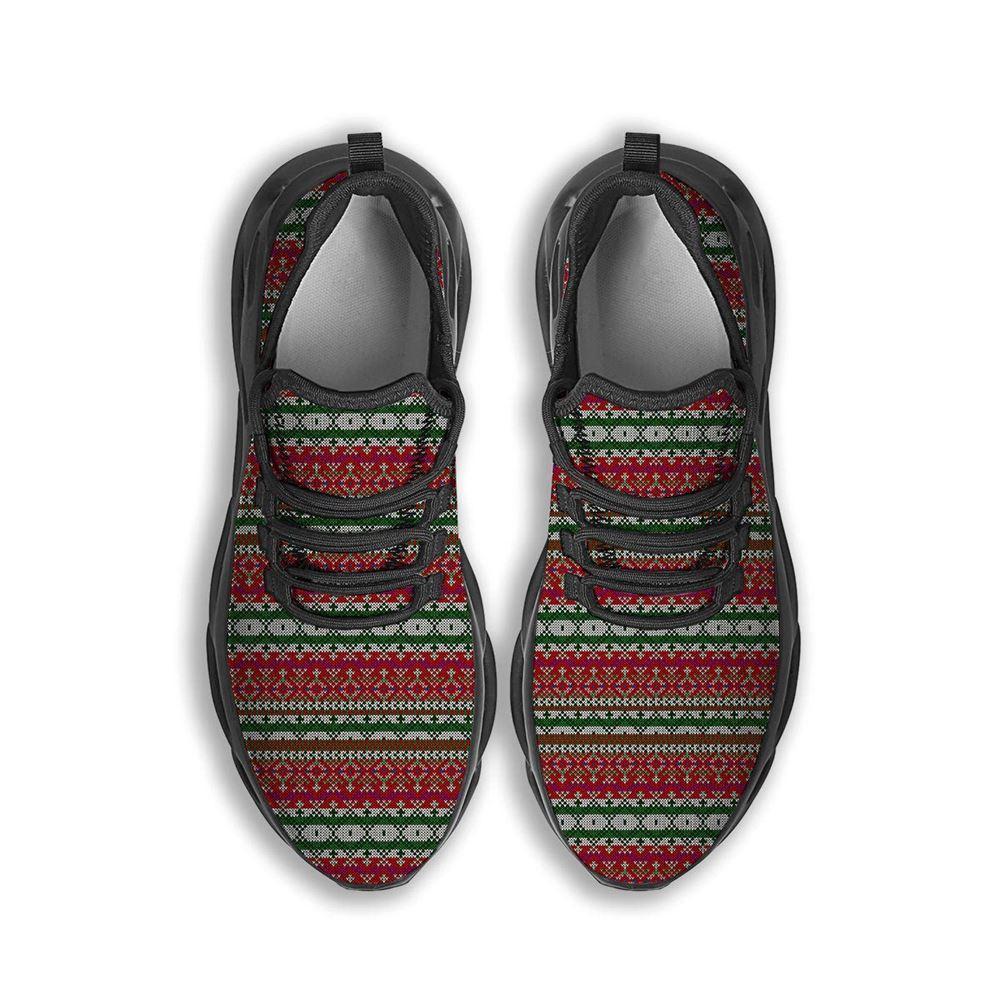 Christmas Shoes, Christmas Running Shoes, Holiday Knitted Christmas Print Pattern Black Max Soul Shoes, Christmas Shoes 2023 Christmas Shoes, Christmas Running Shoes, Holiday Knitted Christmas Print Pattern Black Max Soul Shoes, Christmas Shoes 2023
