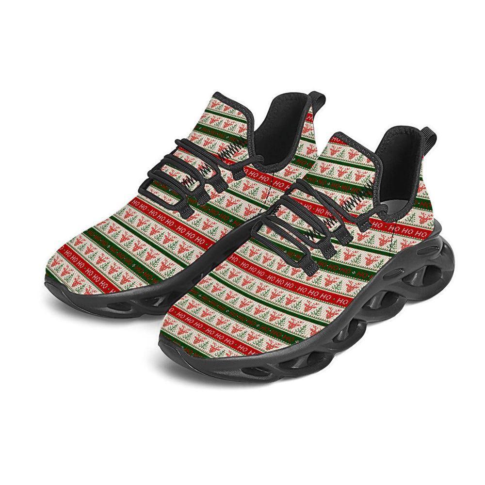 Christmas Shoes, Christmas Running Shoes, Knitted Christmas Print Pattern Black Max Soul Shoes, Christmas Shoes 2023 Christmas Shoes, Christmas Running Shoes, Knitted Christmas Print Pattern Black Max Soul Shoes, Christmas Shoes 2023