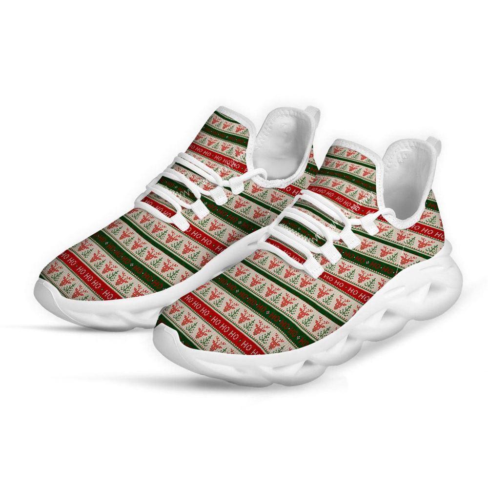 Christmas Shoes, Christmas Running Shoes, Knitted Christmas Print Pattern White Max Soul Shoes, Christmas Shoes 2023 Christmas Shoes, Christmas Running Shoes, Knitted Christmas Print Pattern White Max Soul Shoes, Christmas Shoes 2023