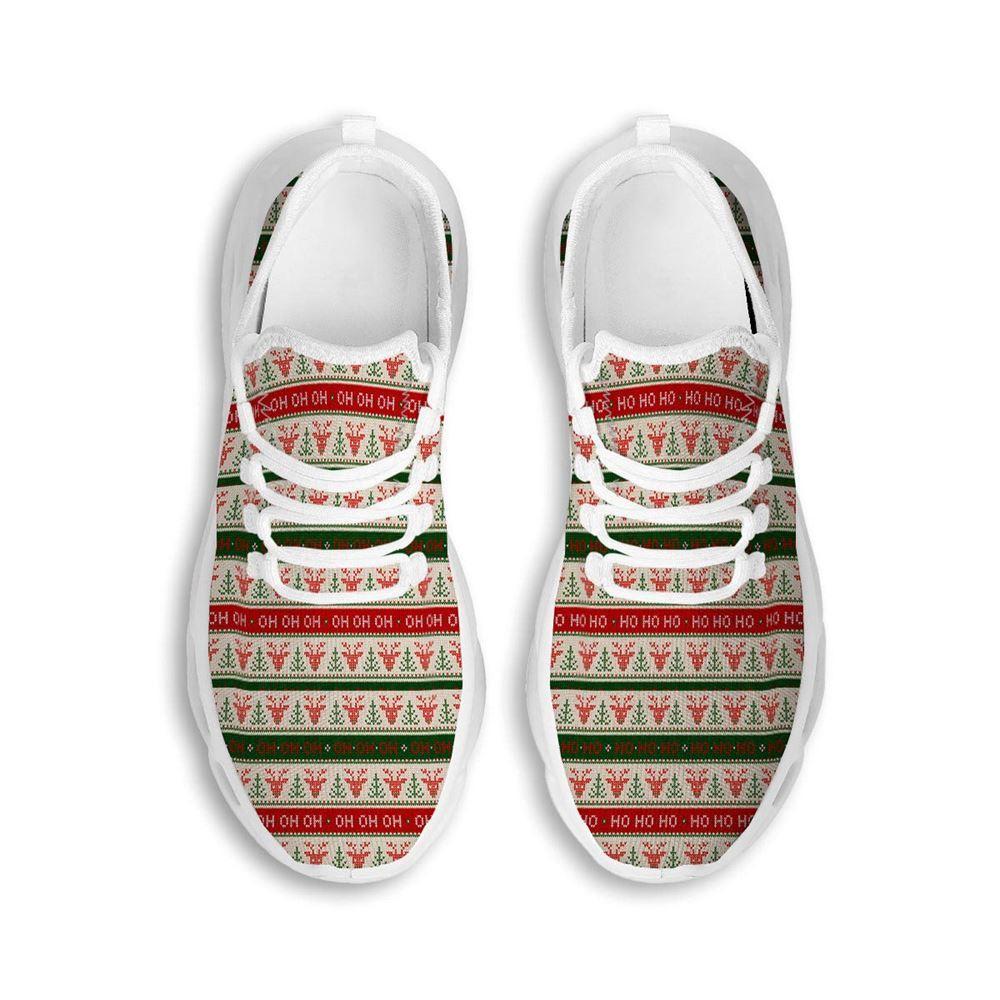 Christmas Shoes, Christmas Running Shoes, Knitted Christmas Print Pattern White Max Soul Shoes, Christmas Shoes 2023 Christmas Shoes, Christmas Running Shoes, Knitted Christmas Print Pattern White Max Soul Shoes, Christmas Shoes 2023
