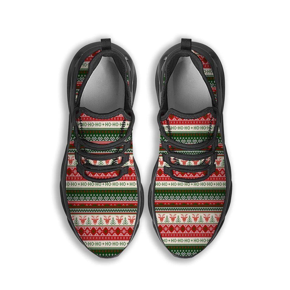 Christmas Shoes, Christmas Running Shoes, Knitted Christmas Tree Print Pattern Black Max Soul Shoes, Christmas Shoes 2023 Christmas Shoes, Christmas Running Shoes, Knitted Christmas Tree Print Pattern Black Max Soul Shoes, Christmas Shoes 2023