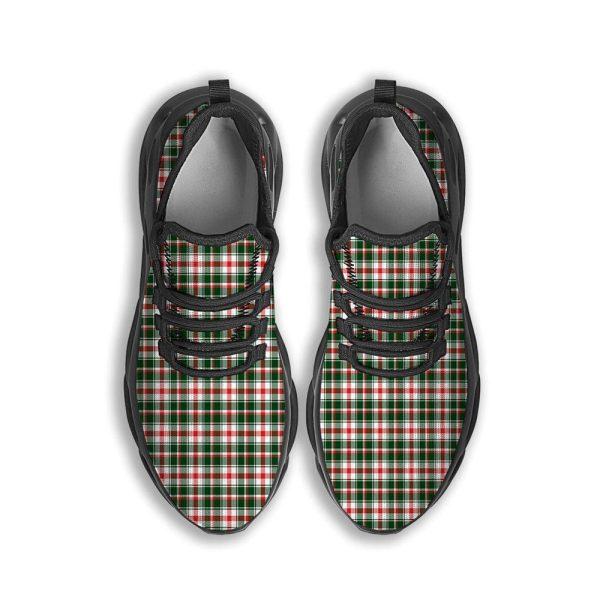 Christmas Shoes, Christmas Running Shoes, Madras Plaid Christmas Print Black Max Soul Shoes, Christmas Shoes 2023