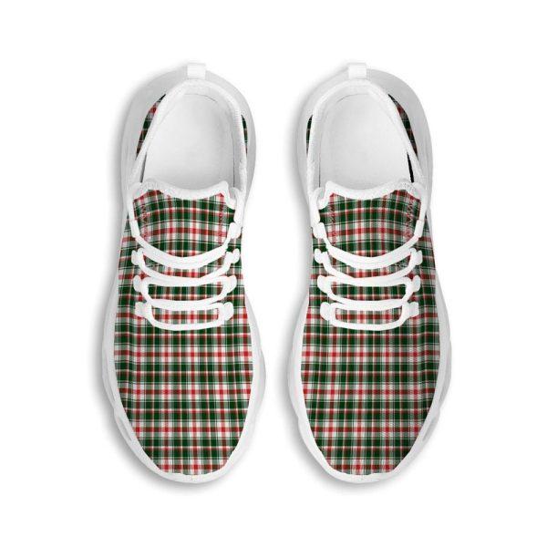 Christmas Shoes, Christmas Running Shoes, Madras Plaid Christmas Print White Max Soul Shoes, Christmas Shoes 2023