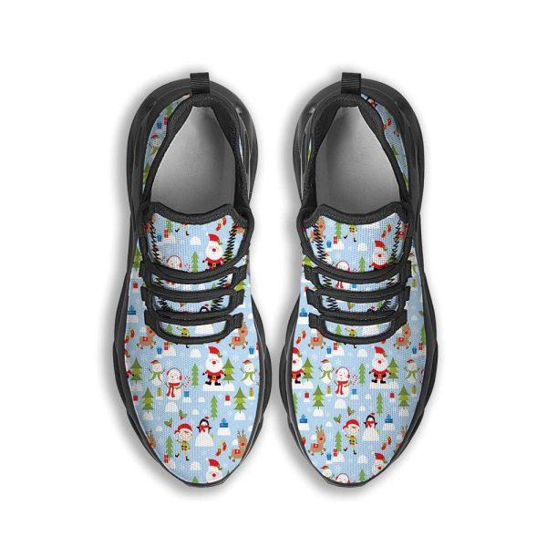 Christmas Shoes, Christmas Running Shoes, Merry Christmas Cute Print Pattern Black Max Soul Shoes, Christmas Shoes 2023