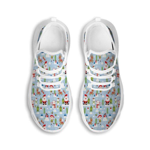 Christmas Shoes, Christmas Running Shoes, Merry Christmas Cute Print Pattern White Max Soul Shoes, Christmas Shoes 2023