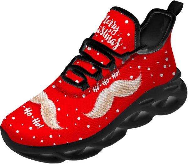 Christmas Shoes, Christmas Running Shoes, Merry Christmas Santa Claus Mustache Max Soul Shoes, Christmas Shoes 2023