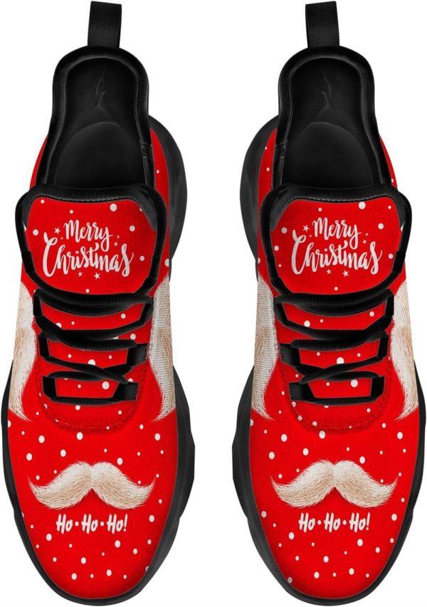 Christmas Shoes, Christmas Running Shoes, Merry Christmas Santa Claus Mustache Max Soul Shoes, Christmas Shoes 2023