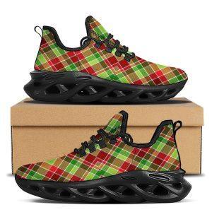 Christmas Shoes, Christmas Running Shoes, Plaid Merry…