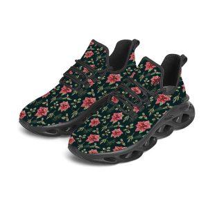 Christmas Shoes Christmas Running Shoes Poinsettia Christmas Watercolor Print Pattern Black Max Soul Shoes Christmas Shoes 2023 2 lr4fmk.jpg