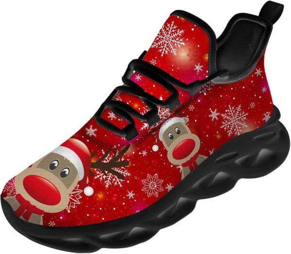 Christmas Shoes, Christmas Running Shoes, Red Nosed Reindeer Christmas Max Soul Shoes, Christmas Shoes 2023