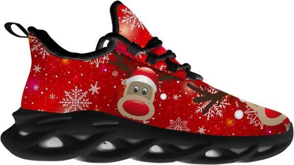 Christmas Shoes, Christmas Running Shoes, Red Nosed Reindeer Christmas Max Soul Shoes, Christmas Shoes 2023