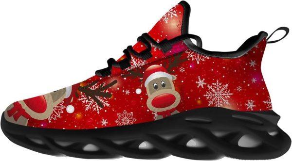 Christmas Shoes, Christmas Running Shoes, Red Nosed Reindeer Christmas Max Soul Shoes, Christmas Shoes 2023