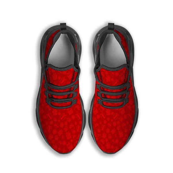 Christmas Shoes, Christmas Running Shoes, Santa Christmas Gift Print Pattern Black Max Soul Shoes, Christmas Shoes 2023