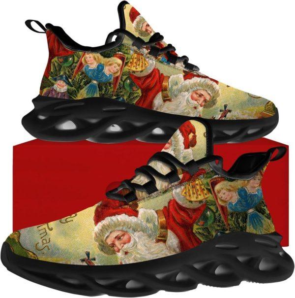 Christmas Shoes, Christmas Running Shoes, Santa Claus And The Children Merry Christmas Max Soul Shoes, Christmas Shoes 2023