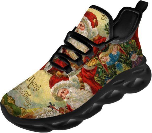 Christmas Shoes, Christmas Running Shoes, Santa Claus And The Children Merry Christmas Max Soul Shoes, Christmas Shoes 2023