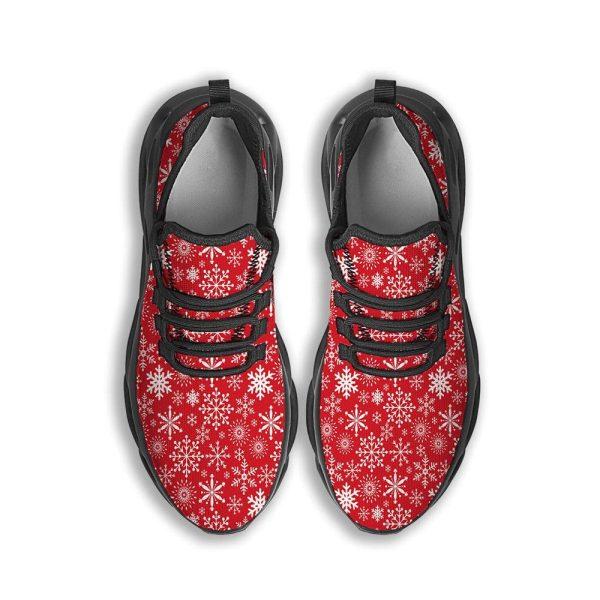 Christmas Shoes, Christmas Running Shoes, Snowflake Christmas Print Black Max Soul Shoes, Christmas Shoes 2023