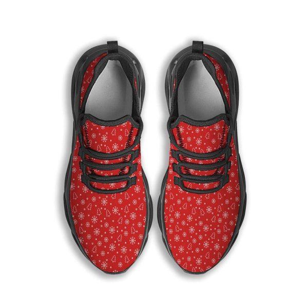 Christmas Shoes, Christmas Running Shoes, Snowflake Christmas Print Pattern Black Max Soul Shoes, Christmas Shoes 2023