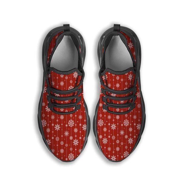 Christmas Shoes, Christmas Running Shoes, Snowflakes Merry Christmas Print Pattern Black Max Soul Shoes, Christmas Shoes 2023