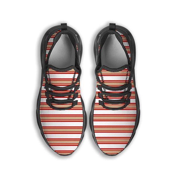 Christmas Shoes, Christmas Running Shoes, Stripes Merry Christmas Print Pattern Black Max Soul Shoes, Christmas Shoes 2023