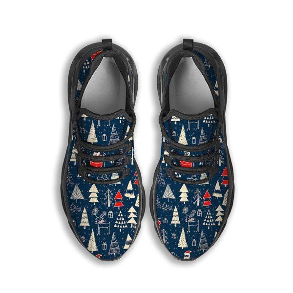 Christmas Shoes, Christmas Running Shoes, Tree Merry Christmas Print Pattern Black Max Soul Shoes, Christmas Shoes 2023