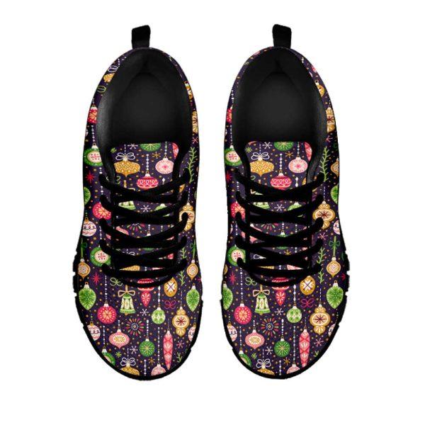 Christmas Sneaker, Christmas Baubles Pattern Print Running Shoes, Christmas Shoes, Christmas Running Shoes, Christmas Shoes 2023