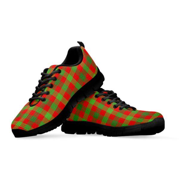 Christmas Sneaker, Christmas Buffalo Plaid Print Running Shoes, Christmas Shoes, Christmas Running Shoes, Christmas Shoes 2023