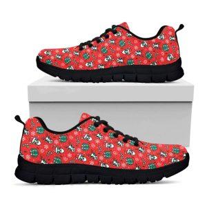 Christmas Sneaker, Christmas Cow Pattern Print Running Shoes, Christmas Shoes, Christmas Running Shoes, Christmas Shoes 2023