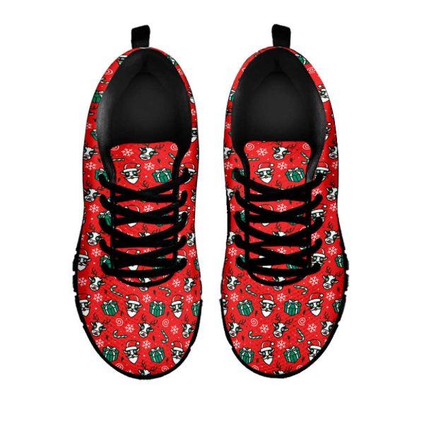 Christmas Sneaker, Christmas Cow Pattern Print Running Shoes, Christmas Shoes, Christmas Running Shoes, Christmas Shoes 2023