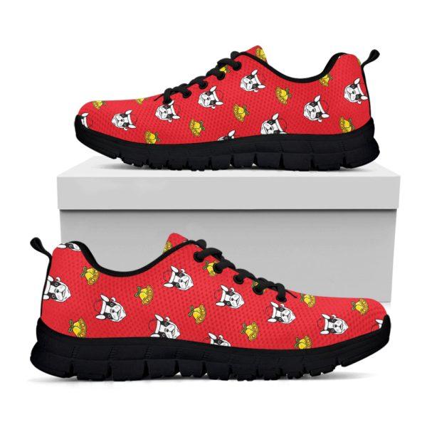 Christmas Sneaker, Christmas French Bulldog Santa Print Running Shoes, Christmas Shoes, Christmas Running Shoes, Christmas Shoes 2023