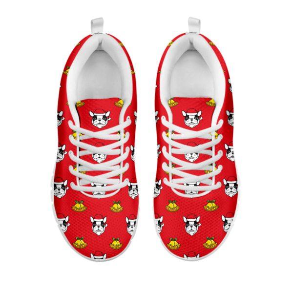 Christmas Sneaker, Christmas French Bulldog Santa Print Running Shoes, Christmas Shoes, Christmas Running Shoes, Christmas Shoes 2023