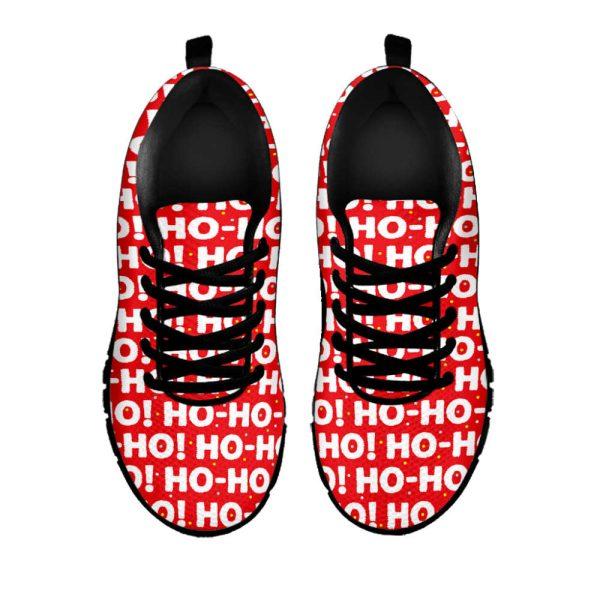 Christmas Sneaker, Christmas Ho Ho Ho Pattern Print Running Shoes, Christmas Shoes, Christmas Running Shoes, Christmas Shoes 2023