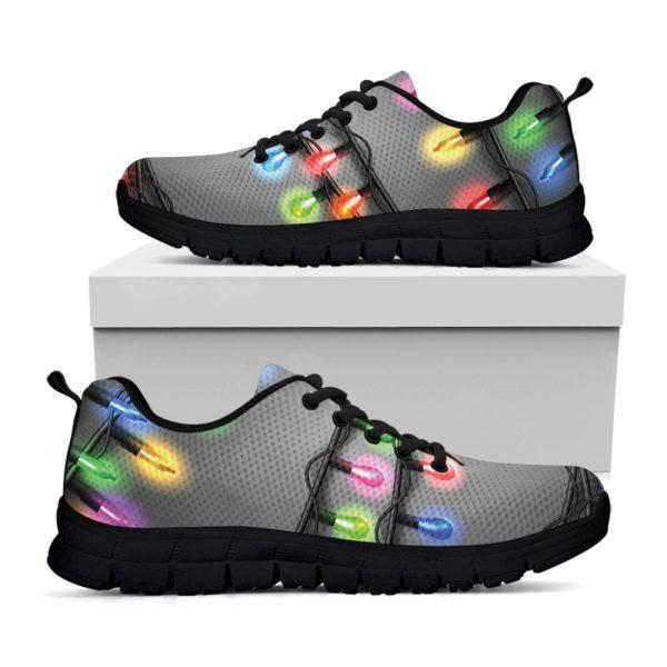 Christmas Sneaker, Christmas Holiday Lights Print Running Shoes, Christmas Shoes, Christmas Running Shoes, Christmas Shoes 2023