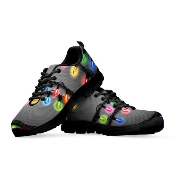 Christmas Sneaker, Christmas Holiday Lights Print Running Shoes, Christmas Shoes, Christmas Running Shoes, Christmas Shoes 2023